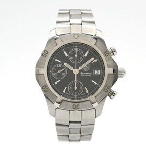 TAG HEUER Aquaracer Chronogra Date Watch CN2111 Automatic SS Black Dial